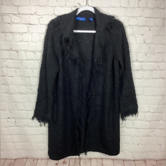Karen‎ Scott black Wool blend Open Cardigan Sweater sz S - Picture 1 of 3